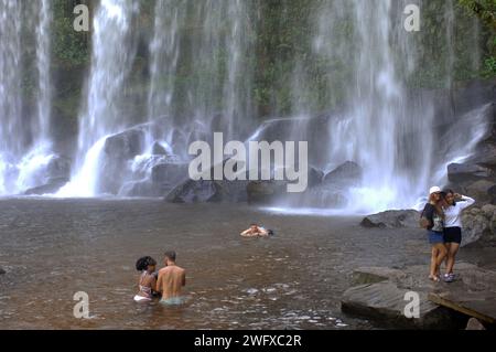 Phnom Kulen Wasserfall, Phnom Kulen Nationalpark, Kambodscha. Stockfoto