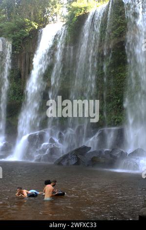 Phnom Kulen Wasserfall, Phnom Kulen Nationalpark, Kambodscha. Stockfoto