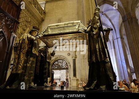 Christoph Kolumbus Grab in Sevilla, Spanien Stockfoto