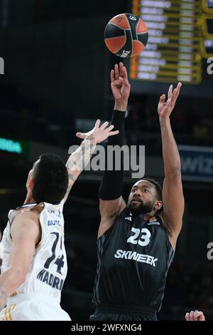 Lighty David von LDLC Asvel Villeurbanne während des EuroLeague-Spiels der Turkish Airlines zwischen Real Madrid und LDLC Asvel am 1. Februar in Wizink, Stockfoto