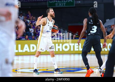 Madrid, Spanien. Februar 2023. Februar 2023; Wizink Center; Madrid; Spanien; Turkish Airlines Euroleague Basketball; Real Madrid vs ASVEL Villeurbanne; 900/Cordon PRESS Credit: CORDON PRESS/Alamy Live News Stockfoto