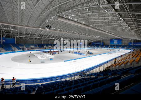 Gangneung Oval, Gangneung, Südkorea. Januar 2024. Allgemeine Ansicht, 23. JANUAR 2024 - Speedskating : während der Olympischen Winterspiele 2024 in Gangneung Oval, Südkorea. Quelle: AFLO SPORT/Alamy Live News Stockfoto