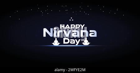 Hintergrundbilder und Hintergründe zum HAPPY Nirvana Day, die Sie herunterladen und auf Ihrem Smartphone, Tablet oder Computer verwenden können. Stock Vektor