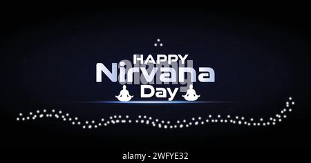 Hintergrundbilder und Hintergründe zum HAPPY Nirvana Day, die Sie herunterladen und auf Ihrem Smartphone, Tablet oder Computer verwenden können. Stock Vektor