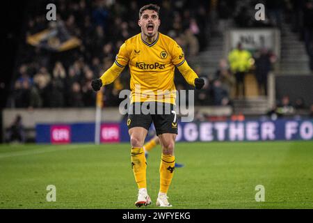 Wolverhampton, Großbritannien. Februar 2024. Wolverhampton, England, 1. Februar 2024: XXXXX während des Premier League-Fußballspiels zwischen Wolverhampton Wanderers und Manchester United im Molineux Stadium in Wolverhampton, England (Richard Callis/SPP) Credit: SPP Sport Press Photo. /Alamy Live News Stockfoto