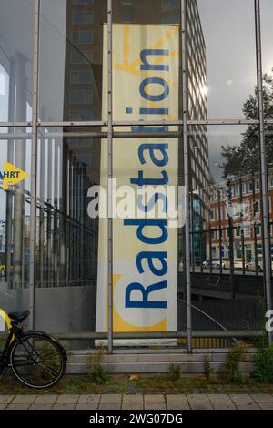 Fahrradparkplatz in der Stadt Münster Stockfoto