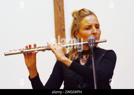 Aleksandra Topczewska, Gary Crosby Sextet, National Jazz Archive, Loughton, Essex, Oktober 2023. Stockfoto