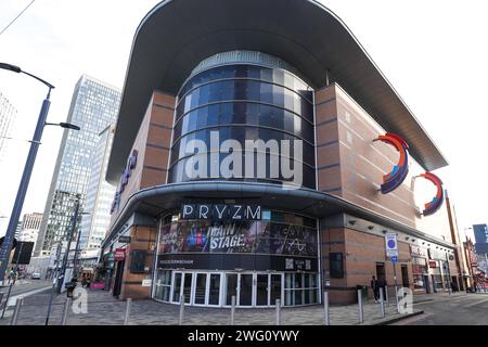 Broad Street, Birmingham 2. Februar 2024 - der Nachtclub PRYZM an der Broad Street in Birmingham wurde als Teil der Rekom UK Group geschlossen. Die Heidi's Bier Bar in Birmingham wurde vor der Schließung gerettet, da sie die Verkaufsprognosen weiterhin übertroffen hat. Quelle: Stop Press Media/Alamy Live News Stockfoto