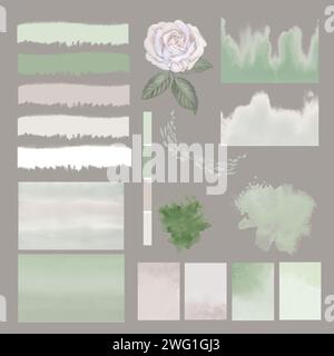 Abstrakter Farbverlauf Hintergrund in Pastellpalette im Vintage-Stil für Hochzeit, Geburtstag, Valentinstag, Frauentag, Muttertag, Vorlage Stockfoto