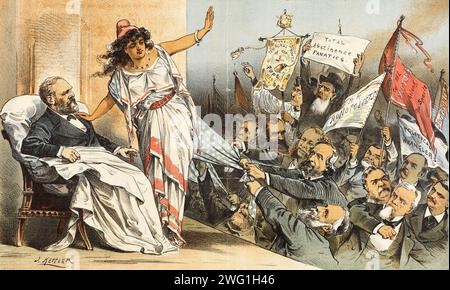 Feinde der Republik....Cartoon aus Puck, zwischen 1880 und 1889. Stockfoto