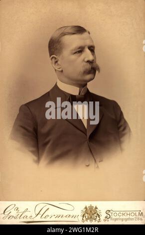 Männliches Porträt: Andr&#xe9;e, Salomon (1854-1897), Ingenieur, Physiker, Polarforscher, 1896. Stockfoto
