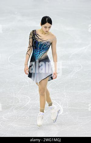 Seoyeong WI (KOR), während des Women Free Skating bei der ISU Four Continents Eiskunstlauf-Meisterschaft 2024, im SPD Bank Oriental Sports Center, am 2. Februar 2024 in Shanghai, China. Quelle: Raniero Corbelletti/AFLO/Alamy Live News Stockfoto