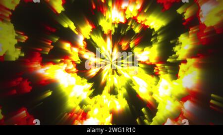 Durch die Bohrung. Computergeneriertes 3D-Rendering Stockfoto