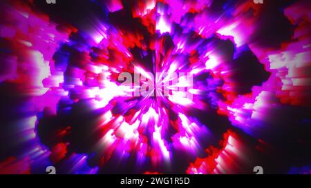Durch die Bohrung. Computergeneriertes 3D-Rendering Stockfoto