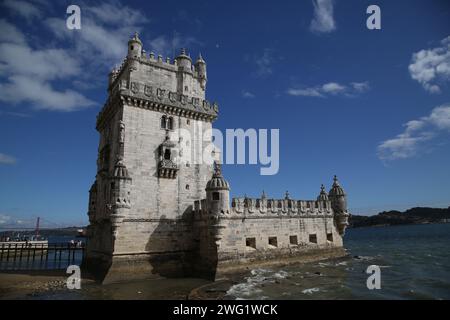 Turm von Belém, Lissabon, Portugal. Stockfoto