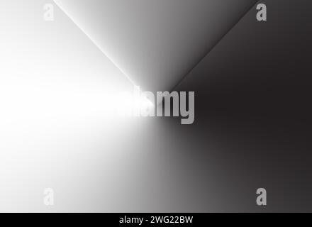 Abstrakter 3D-Hintergrund. Banner mit minimaler geometrischer Form. Abstraktes Architekturelement. Vektor Stock Vektor