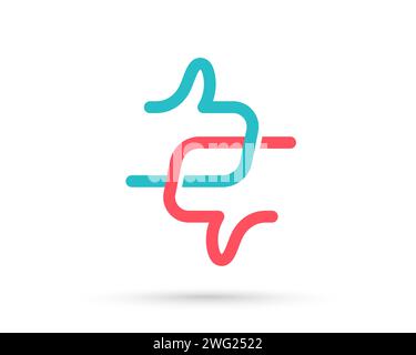Logovektordesign gefällt und gefällt nicht. Symbol für die Hand nach oben. Schaltfläche „Genehmigen“ oder „Ablehnen“. Reaktion in sozialen Medien. Vektor Stock Vektor