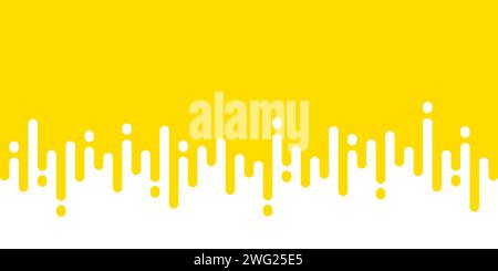 Abstrakter gelber Übergangshintergrund. Geometrisches Muster von Wasserfall oder Schmelzlinien. Flussflüssigkeitskonstruktion. Vektor Stock Vektor