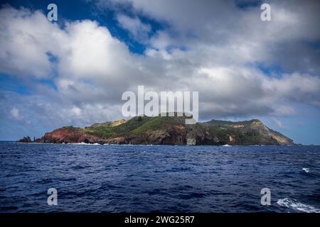 Pitcairn Island ist die am weitesten besiedelte Insel der Welt mit einer Bevölkerung von weniger als fünfzig, von denen viele Nachkommen der Meuterlinge der HMS Bounty sind Stockfoto