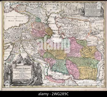 Karte aus dem 18. Jahrhundert Imperii Persici, Karte von Persien Stockfoto
