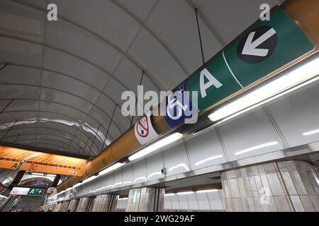 Prag, Tschechische Republik. Februar 2024. U-Bahn-Station Mustek in Prag, Tschechische Republik, 2. Februar 2024. Quelle: Michal Kamaryt/CTK Photo/Alamy Live News Stockfoto