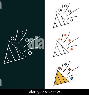 „Konfetti Vector Illustraion Icon Design“ Stock Vektor