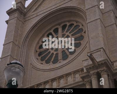 Brüssel, Belgien Februar 2024. Katharinenkirche. Belgische Kirche. Historisches Denkmal. Kombination aus Gotik, Renaissance und Barock Stockfoto