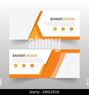 Satz von horizontalen abstrakten Webbanner Design Vorlage Hintergrundverläufe Farbe. Geeignet für Web-Anzeigen. Stock Vektor