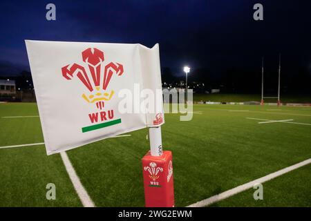 Colwyn Bay, Großbritannien. 31. August 2023. Allgemeine Ansicht des Stadiwm CSM vor dem Guinness U20 Six Nations Match Wales U20 gegen Schottland U20 2024 im Stadiwm CSM, Colwyn Bay, Vereinigtes Königreich, 2. Februar 2024 (Foto: Steve Flynn/News Images) in Colwyn Bay, Vereinigtes Königreich am 31.2023. (Foto: Steve Flynn/News Images/SIPA USA) Credit: SIPA USA/Alamy Live News Stockfoto