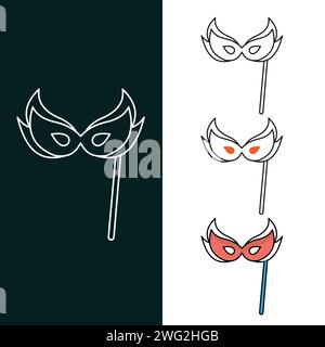 „Maskenmasken Vektor-Illustration Icon Design“ Stock Vektor