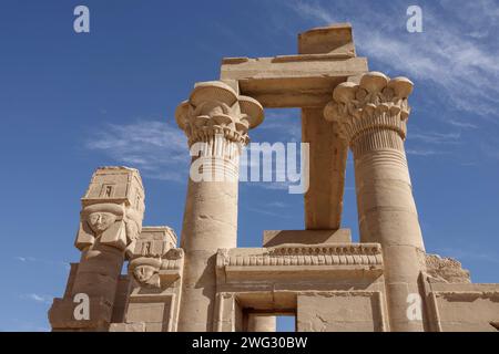 Der Kiosk von Qertassi, die Insel New Kalabsha, der Nasser-See, Assuan Stockfoto