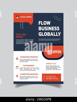 Eleganter, einzigartiger Business Flyer und kreatives Faltblatt im Standard-Business-Flyer-Design Stock Vektor