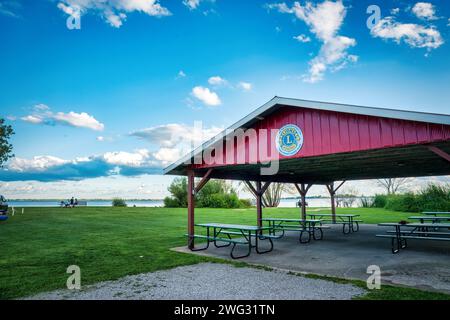 Long Point Lions Park Pavilion am Lake Erie, Ontario, Kanada Stockfoto