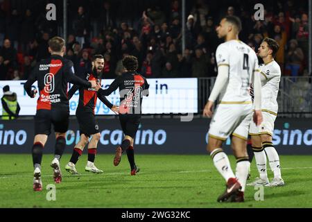 Almere, Niederlande. Februar 2024. ALMERE, 02.02.2024, Yanmar Stadium, Saison 2023/2024, Dutch Eredivisie Football. Beschreibung: Pro Shots/Alamy Live News Stockfoto