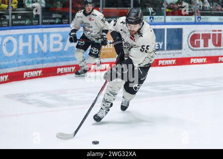 Augsburg, Deutschland 02. Februar 2024: 1. DEL - 2023/2024 - Sp.43 - Augsburger Panther vs. Kölner Haie im Bild: Carter Proft (Kölner Haie) Stockfoto