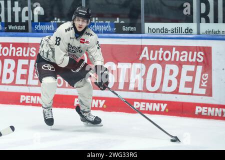 Augsburg, Deutschland 02. Februar 2024: 1. DEL - 2023/2024 - Sp.43 - Augsburger Panther vs. Kölner Haie im Bild: Tim Wohlgemuth (Kölner Haie) Stockfoto