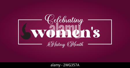 Happy Woman's Day – elegantes Textdesign Stock Vektor