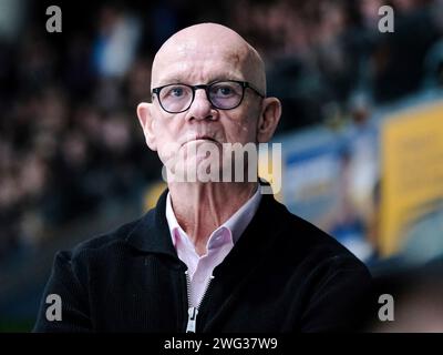 Frankfurt, Deutschland. Februar 2024. Tom Rowe (Nürnberg Ice Tigers, Trainer), GER, Loewen Frankfurt vs. Nürnberg Ice Tigers, Eishockey, DEL, 43. Spieltag, Saison 2023/2024, 02.02.2024. Foto: Eibner-Pressefoto/Florian Wiegand Credit: dpa/Alamy Live News Stockfoto