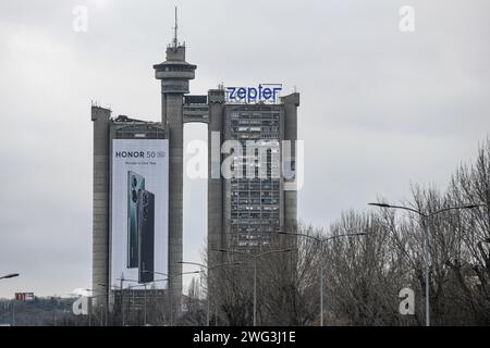 Westtor Von Belgrad (Genex-Turm), Serbien Stockfoto