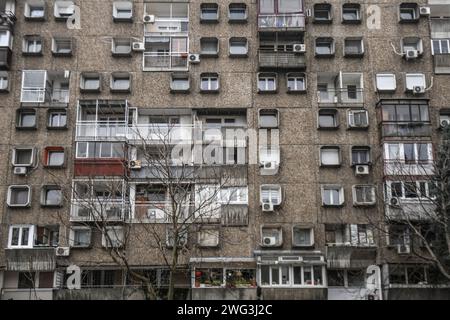 Neubelgrad: Block 28, „Televizorka“ (TV-Gebäude), Serbien Stockfoto