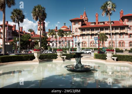 Park und Flagler College in Downtown St Augustine, Florida, USA Stockfoto