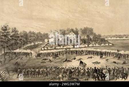 Die Schlacht von Jackson, die am 14. Mai 1863 ausgetragen wurde, war Teil der Vicksburg-Kampagne während des Amerikanischen Bürgerkriegs Stockfoto