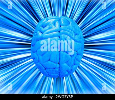 Gehirnaktivität, konzeptuelle Illustration Stockfoto