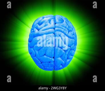 Gehirnaktivität, konzeptuelle Illustration Stockfoto