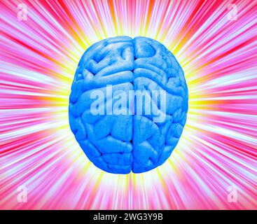 Gehirnaktivität, konzeptuelle Illustration Stockfoto