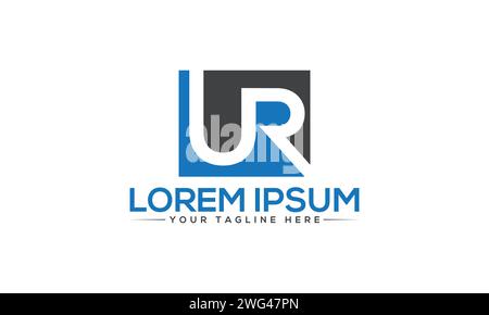 Design mit UR-Letter-Logo. Kreatives und professionelles UR-Logo-Design. Stock Vektor