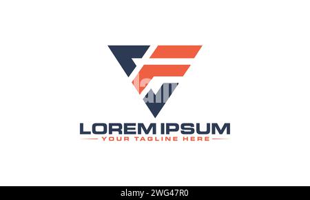VF-Letter-Logodesign. Kreatives und modernes Logo-Design. Stock Vektor