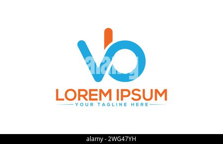 Logodesign mit VB-Buchstaben. Kreatives und professionelles VB-Logo-Design. Stock Vektor