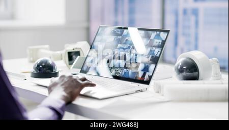 CCTV-Sicherheitssystem Alarm Home Office-Geräte Stockfoto