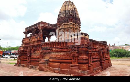 Blick auf den Harihara Tempel, die Osische Tempelgruppe, Osian, Jodhpur, Rajasthan, Indien Stockfoto